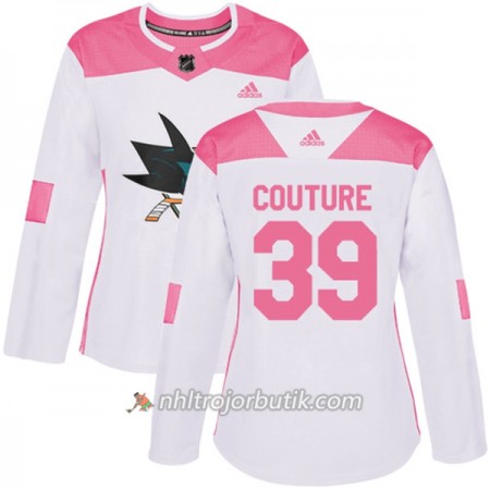 Dame Ishockey San Jose Sharks Tröja Logan Couture 39 Adidas 2017-2018 Vit Rosa Fashion Authentic Dame Ishockey San Jose Sharks Tröja Logan Couture 39 Adidas 2017-2018 Vit Rosa Fashion Authentic